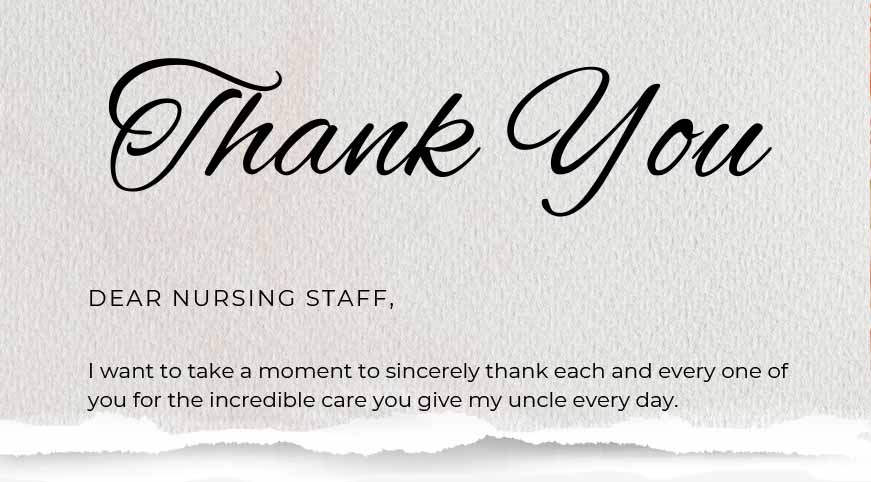 Thank You Letter Excerpt