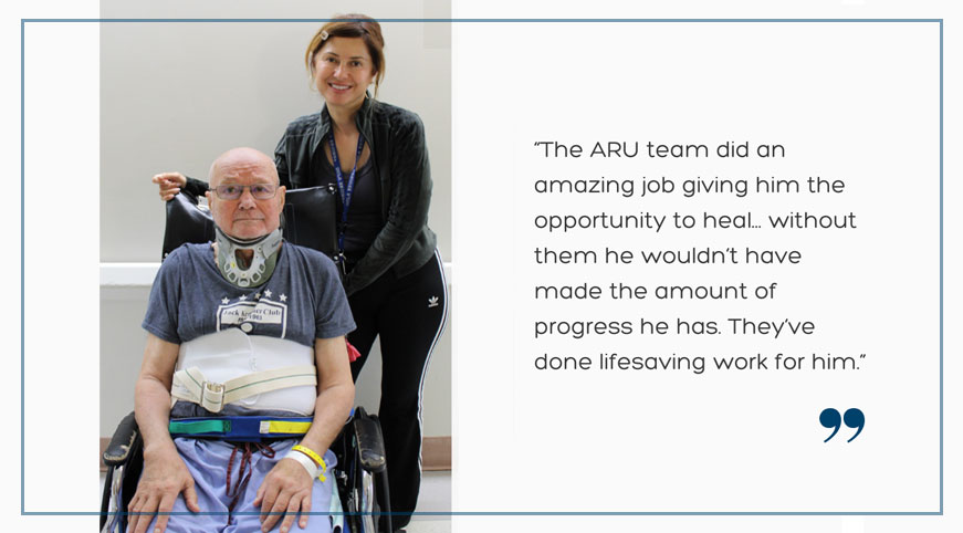 Milovan Uljarevic with family recovering